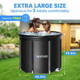 ONLYCARE Ice Bath Tub for Athletes - Upgrade 116 Gal Cold Plunge Tub with Cover - Multiple Layered Cold Water Portable Ice Pod for Therapy Recovery at Home Outdoor Gym