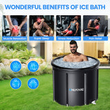 ONLYCARE Ice Bath Tub for Athletes - Upgrade 116 Gal Cold Plunge Tub with Cover - Multiple Layered Cold Water Portable Ice Pod for Therapy Recovery at Home Outdoor Gym